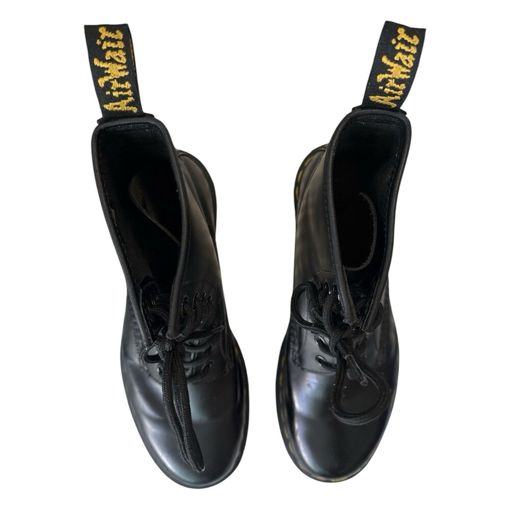 Dr. Martens 1460 Black Smooth Leather Lace Up Combat Boots Women’s US 8 EU 39 - Picture 5 of 9